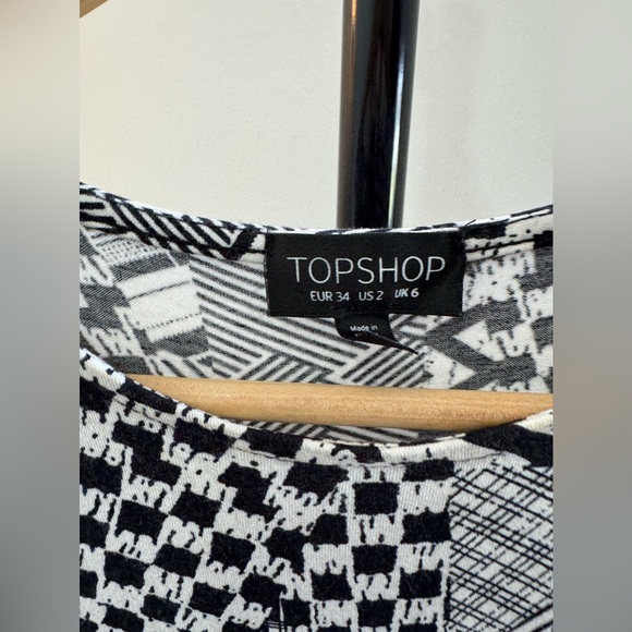 Top shop black and white patterns maxi dress - Picture 2 of 6
